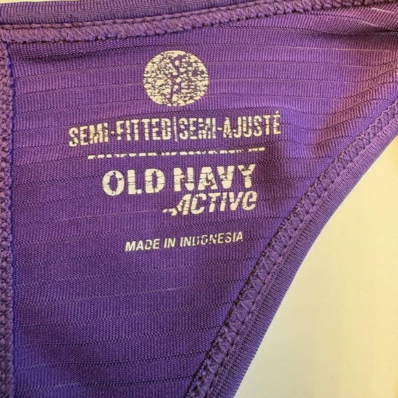 2 for 1 Old Navy Activewear tanks purple and teal women's size Small/Medium - Picture 4 of 11